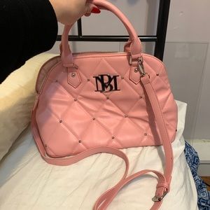 Bagdley Mishcka Crossbody, quilted with studs pink bag